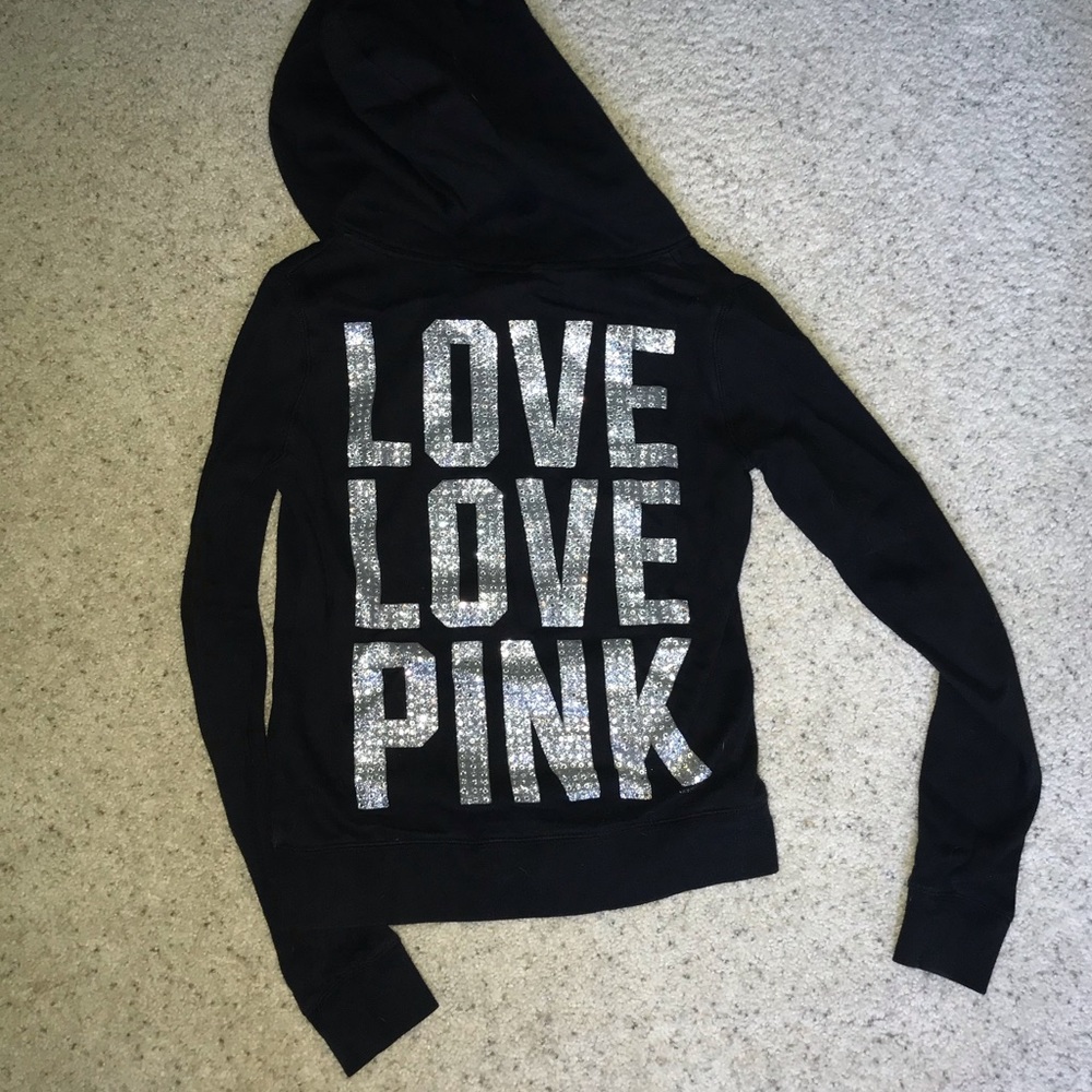 Bedazzled Love Pink sweater